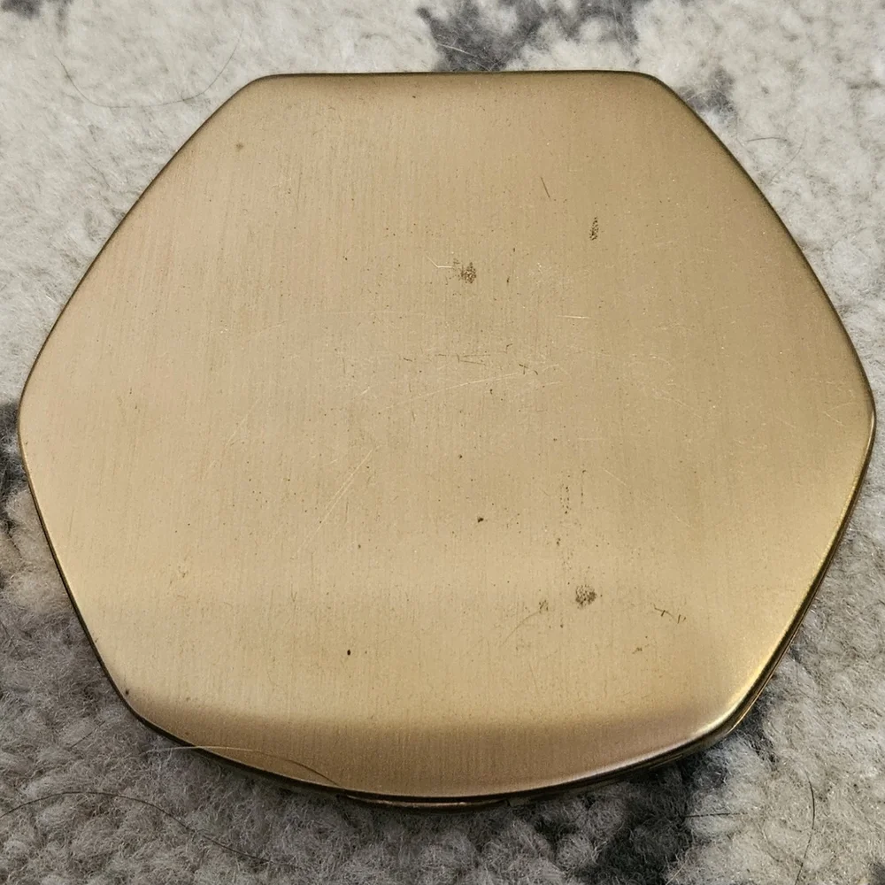 Vintage 1940s 1950s Elgin American Gold Powder Mirrored Compact